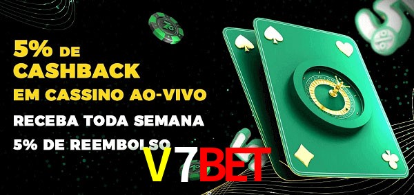 Promoções do cassino ao Vivo V7Bet